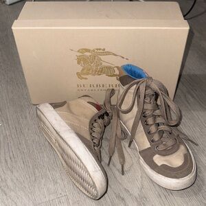 Burberry kids Brown High-Top Sneakers